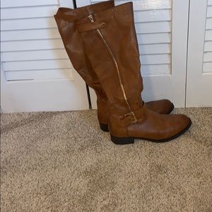 Brown long boots